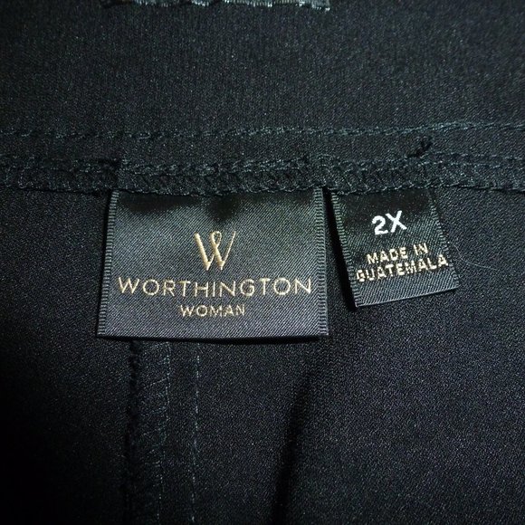 Black Stretchy  Straight Pull-On Elastic waistline Sz XL - Picture 4 of 9